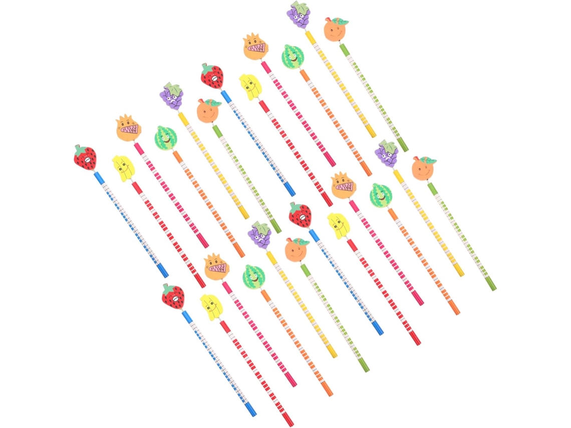 Pièces Crayons Bois Forme De Fruits De Colorés Pour Garçon
