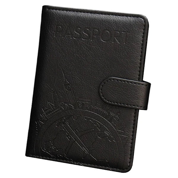 Porta-passaporte Bolsa Para Passaporte Preta Preta