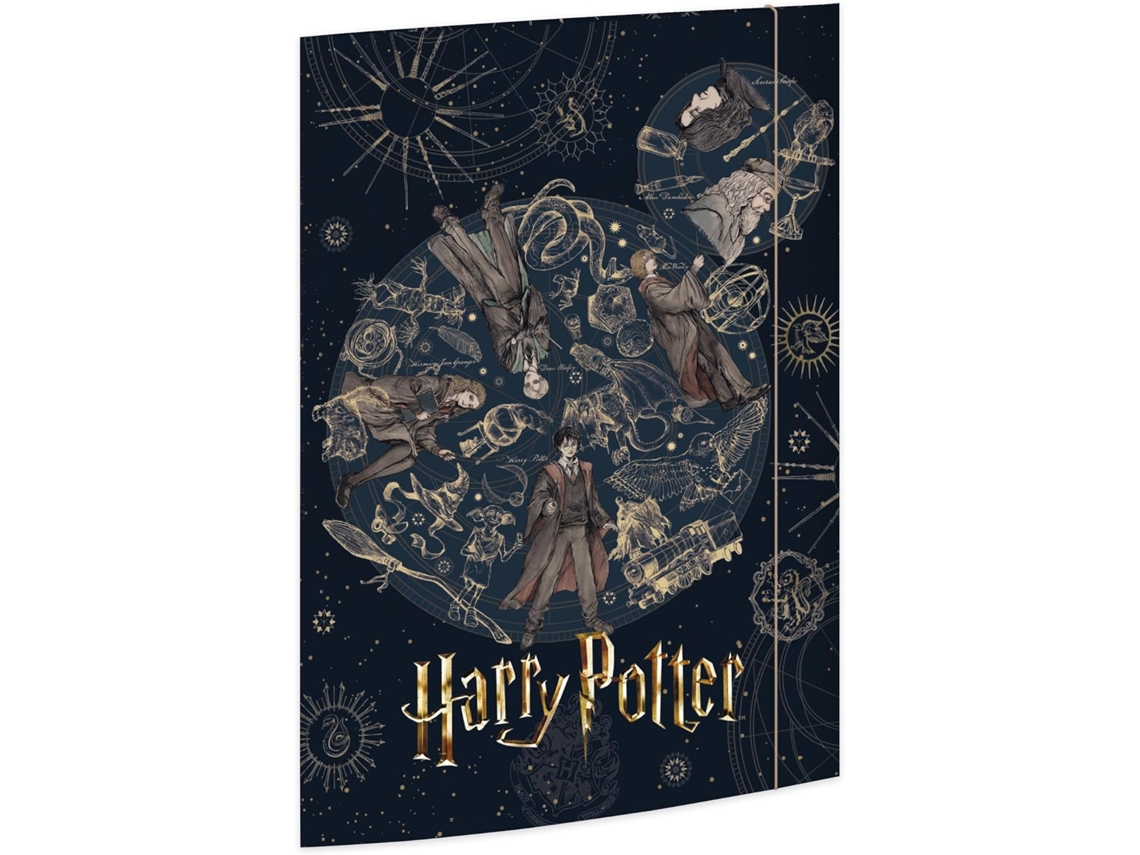 Pasta Para Desenho Harry Potter, 320 X 430 Mm, Para Formatos Até Din A3, Com Fecho Elástico, 1 Unida Gokoco