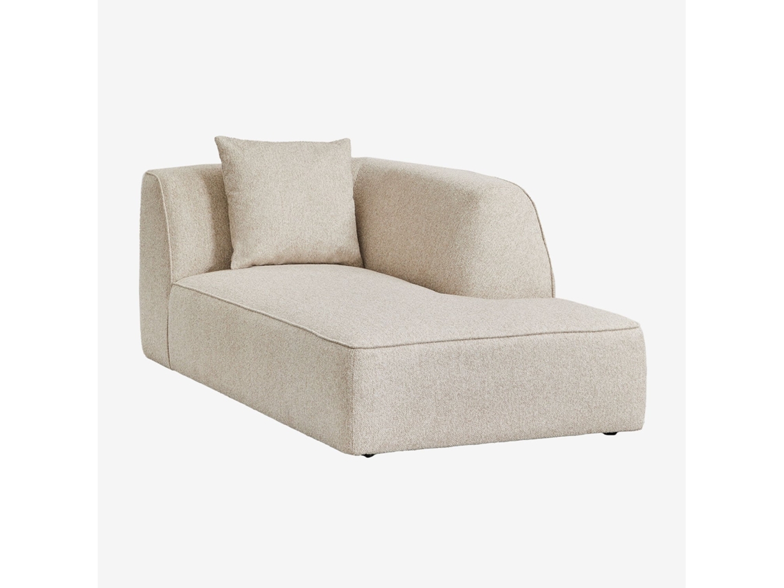 Sklum Módulo Chaise Longue Direito Para Sofá Modular Estofado Cardea Poliéster                       Bouclé Creme Bege