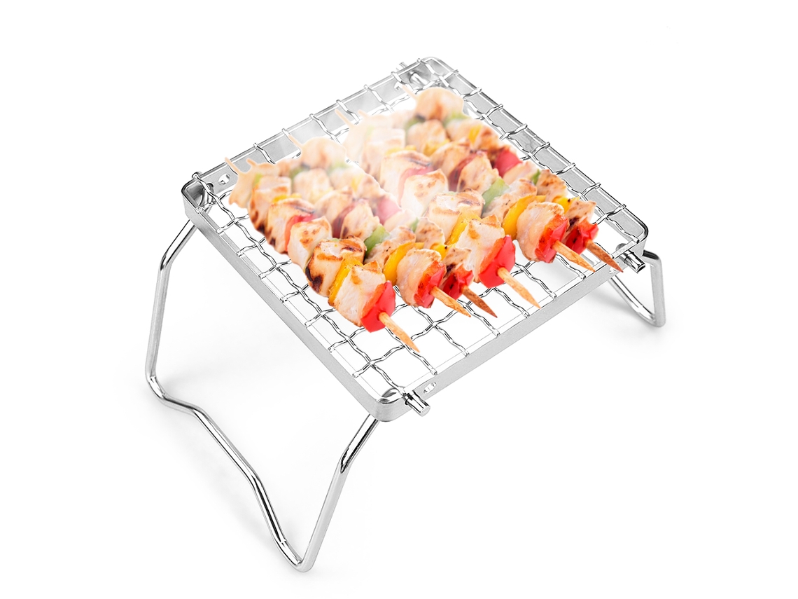 Churrasqueira Portátil Aço Inox para Camping