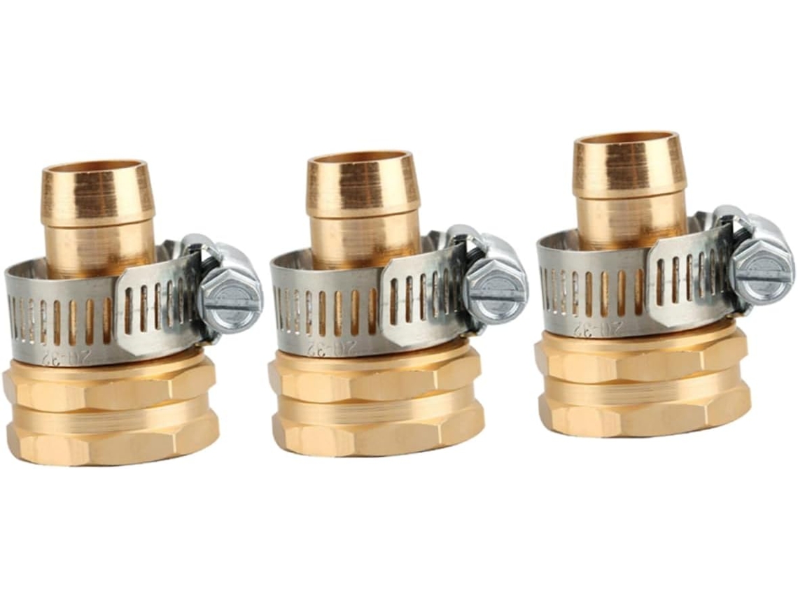 Conjunto De 3 Conectores Metálicos Com Rosca Interna E Externa Para