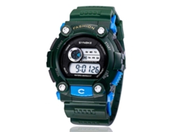 Reloj Electrónico Digital Multifuncional Impermeable Synoke (verde Ejército)