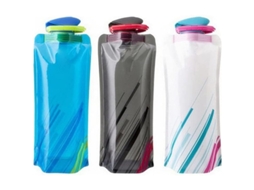 2026 set de 3 Garrafas de Água Plegáveis Linjou 700ml Certificação Rohs Reutilizáveis Flexíveis