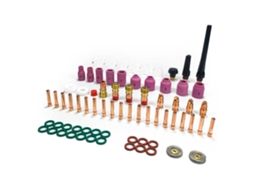 Kit De 71 Piezas Para Antorcha Tig Wp-17/18/26: Lentes De Gas, Boquillas Cerámicas, Portabrocas Y Juntas O