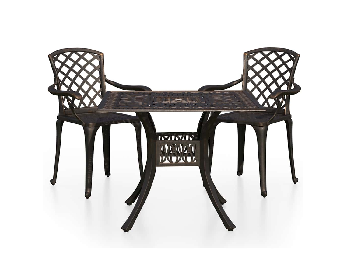 Bistro Set, Bistro Sets Vidaxl Marrom Alumínio (n/a)