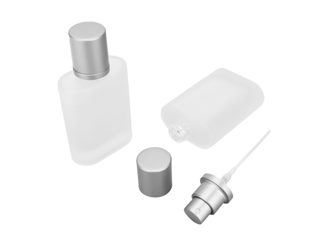 2pcs Frascos De Vidro Vazios Com Sprayer Para Perfume Recarregáveis 50ml