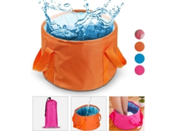 2026 cubo de Água Plegável Ultraleve, Cubo de Campanha Impermeável com Capa, Ideal para Camping, Piquenique e Viagens, 15l, Laranja
