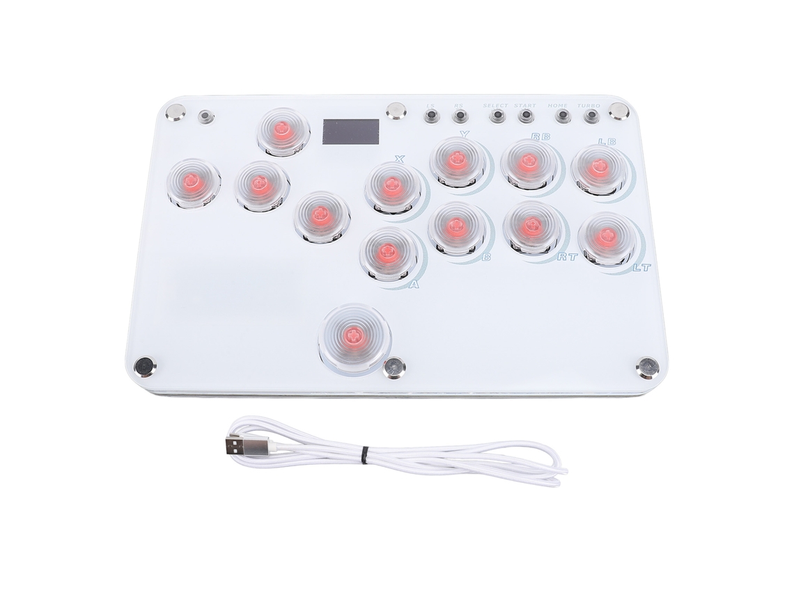 Controle de Arcade EOOCOO, 13 botões, RGB, botões completos