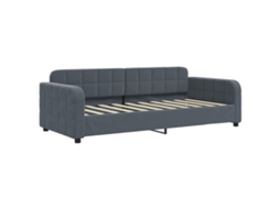 Day Bed, Day Beds Vidaxl Cinzeto Veludo (90 X 190 Cm)