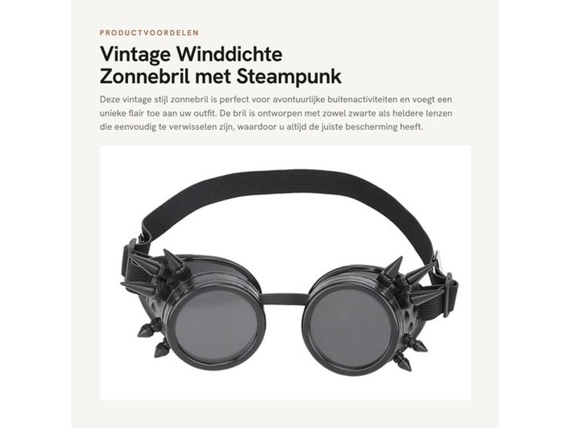 Óculos de Sol Estilo Vintage com Armação Sólida - Óculos de Ciclismo Impermeáveis - Lentes Ajustáveis - Lentes Transparentes - Material ABS Durável - Design Exclusivo