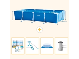 Intex Piscina Com Estrutura Retangular - 450x220x84 Cm - 5-peças S20848