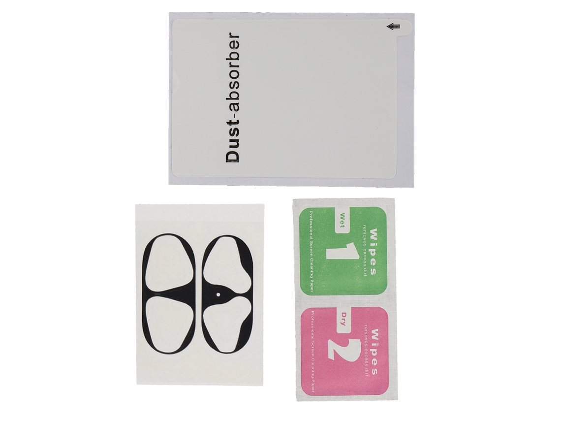 Protetor de Poeira Sticker Protetor de Metal para Airpods preto EOOCOO