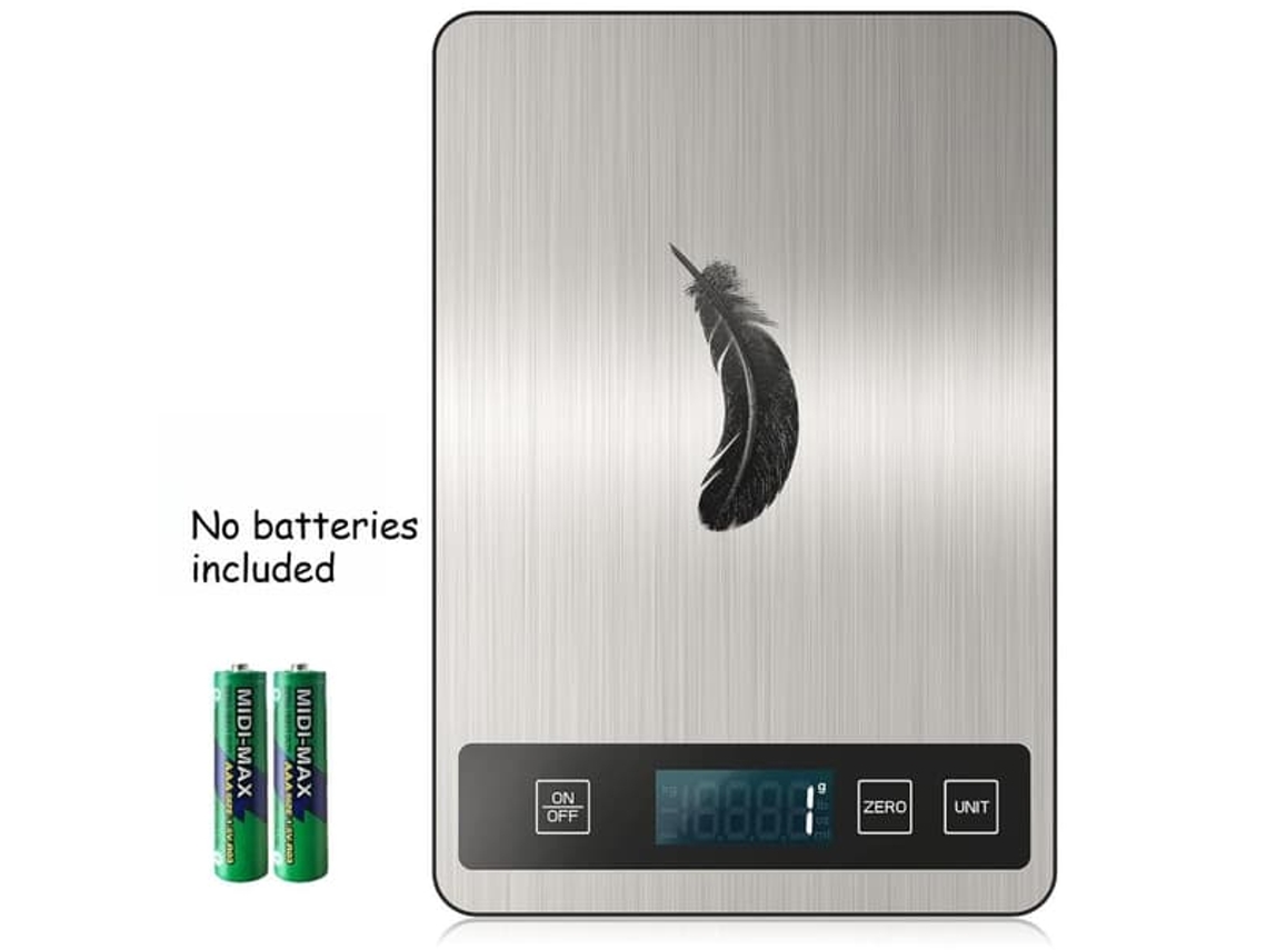 Balança de Cozinha Digital com Precisão de 1 G, Eletrônica De, Precisa para Alimentos, Utensílio De, Pilhas Não Incluídas AQUAFORGE