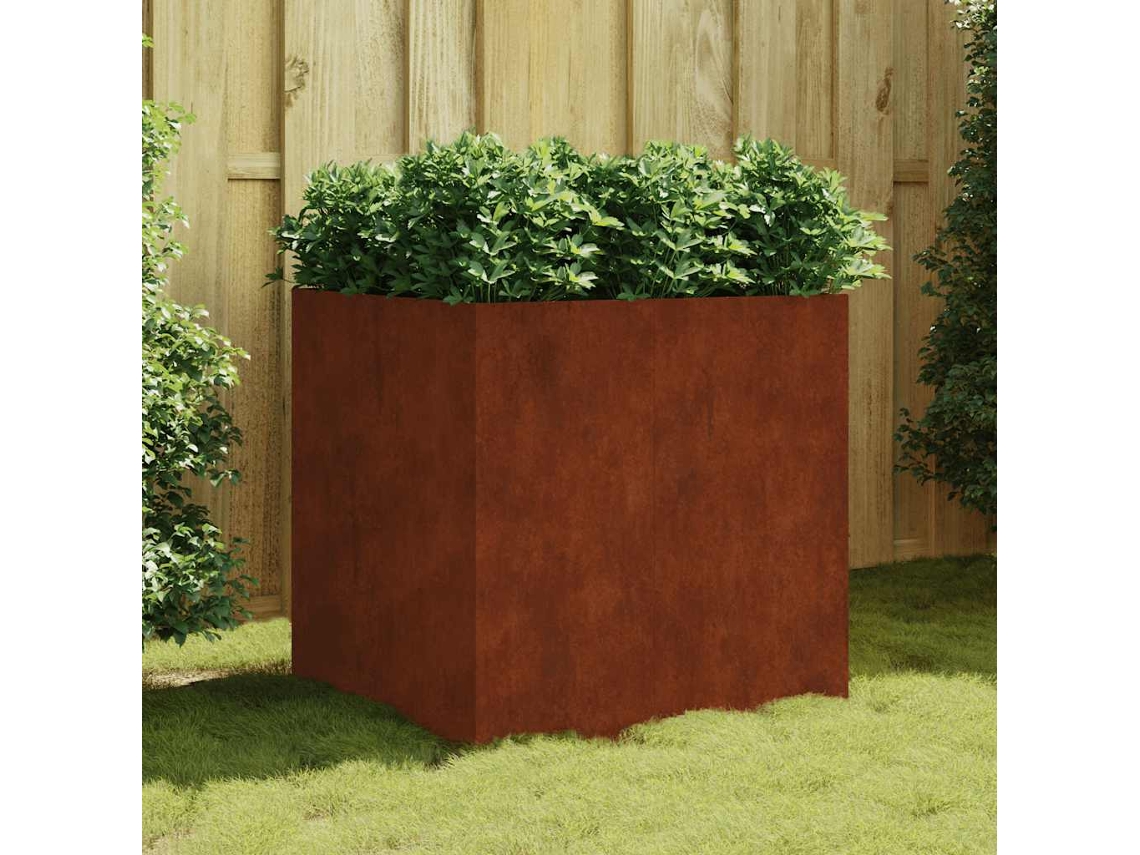 Vidaxl Vaso/floreira 80x80x80 Cm Aço Corten