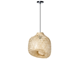 Lámpara Colgante Beliani Gurabo De Bambú Natural 42x42x151