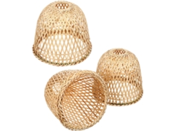 Conjunto de 3 Peças de Bambu em Estilo Rústico Vintage para Instalação. SFUSHOS