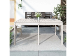Vidaxl Mesa De Jardim 159,5x82,5x76 Cm Madeira De Pinho Maciça Branco