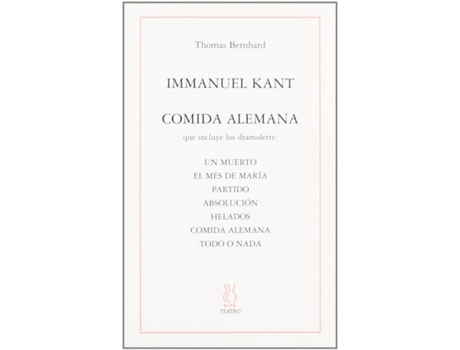 Livro Immanuel Kant Y Comida Alemana de Thomas Bernhard (Espanhol)