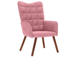 Vidaxl Cadeira De Descanso Veludo Rosa