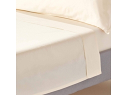 Homescapes Cream Organic Cotton Flat Sheet 400 Tc, 240 X 275 Cm