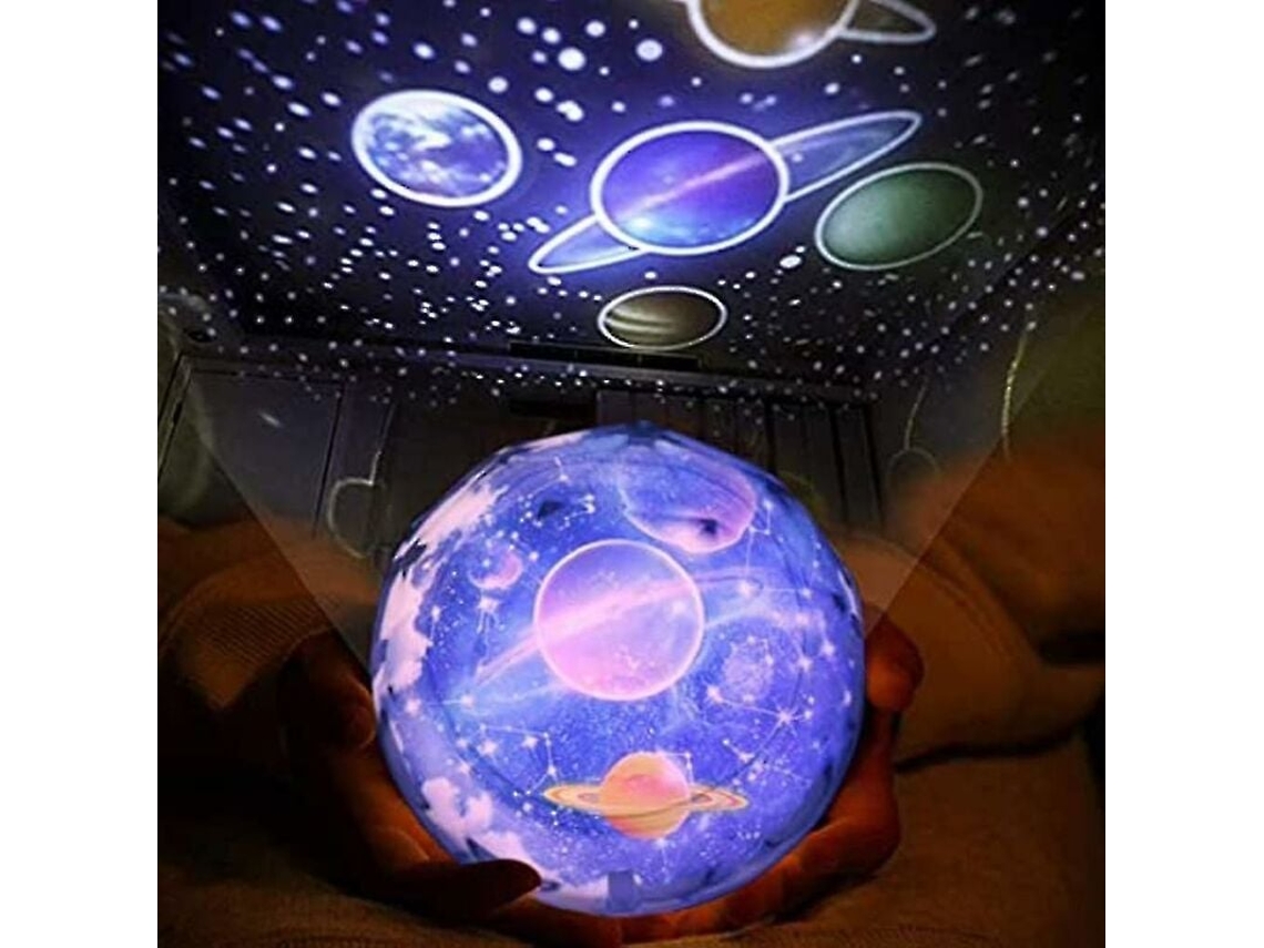 Projetor De Estrelas E Luz Noturna Para Crianças Com Rotação 360° Planetas. Aquaforge