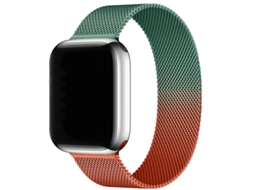 Bracelete Para Apple Watch 42/44/45/46/49mm Laranja-verde Cuich