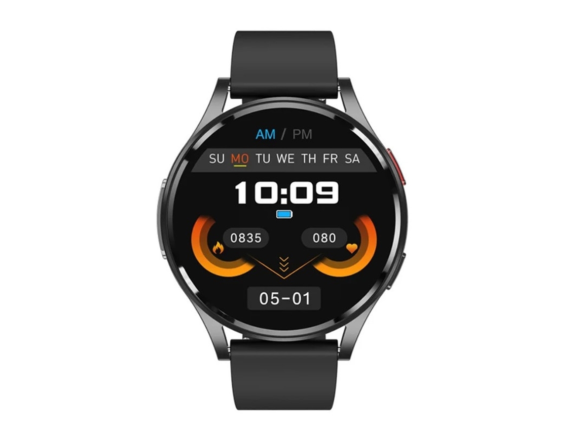 Smartwatch com chamadas Bluetooth, reprodução de música, notificações e monitoramento de ECG, preto. Bestvite