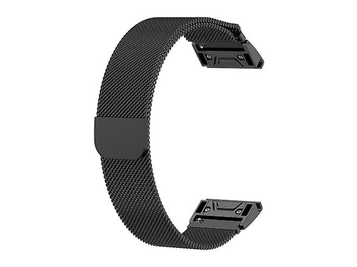 Pulseira Milanesa, Compatível Com Garmin Fenix 5x, Preta
