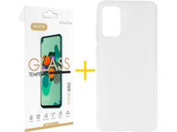 Kit Capa e Película Samsung Galaxy S20 ACCETEL Liso (Transparente)