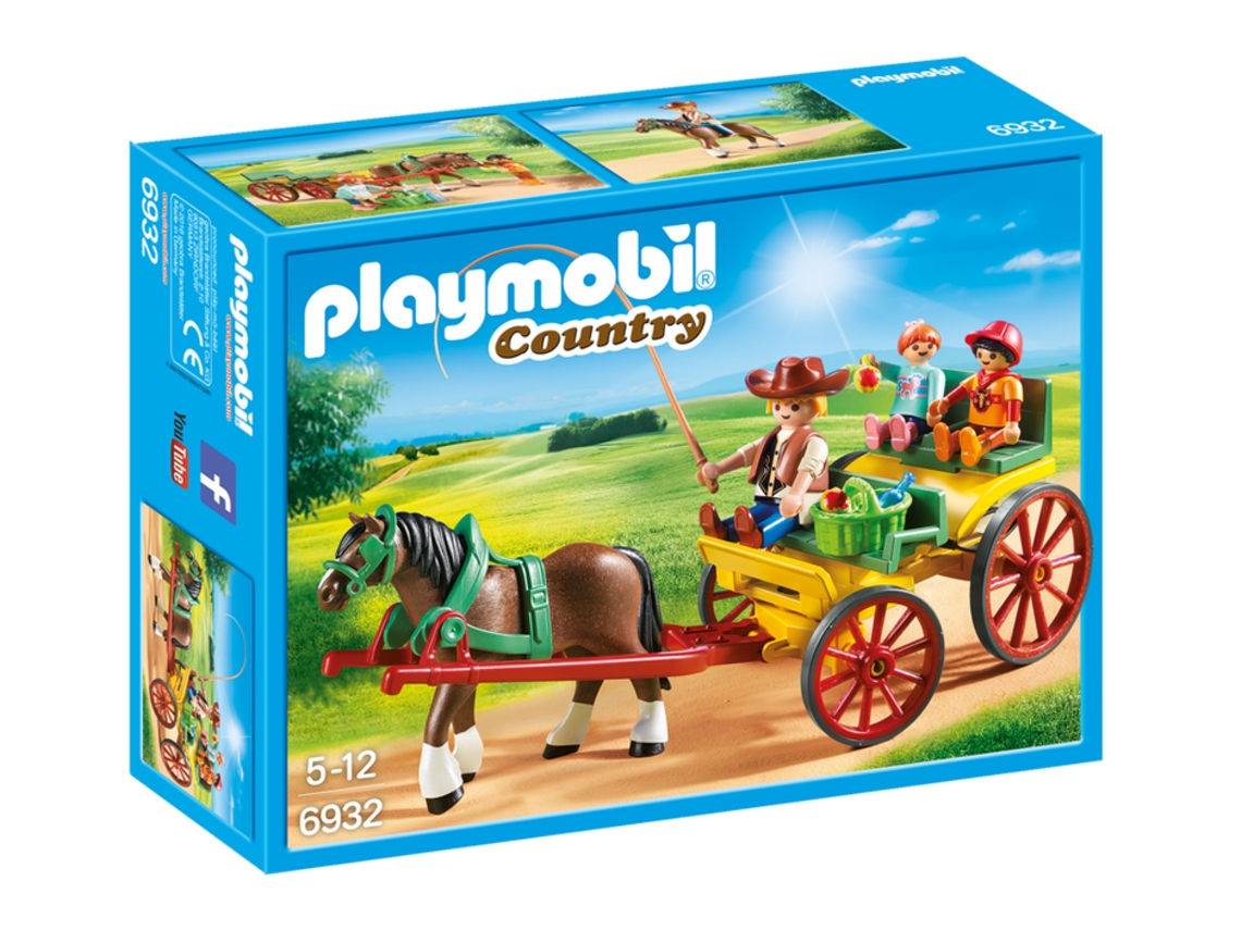 PLAYMOBIL: Carruagem com Cavalo (Idade mínima: 4 - 29 Peças)