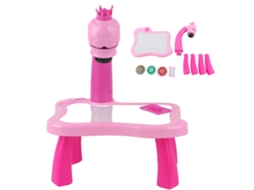 Primerox brinquedo Projetor de Desenho Educativo Mesa de Pintura com Música e 24 Padrões Rosa