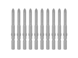 Conjunto De 10 Pontas De Chave De Fenda De 4 Mm Em Aço Liga S2 Com Cabeça Cruzada E Design Magnético. Aquaforge