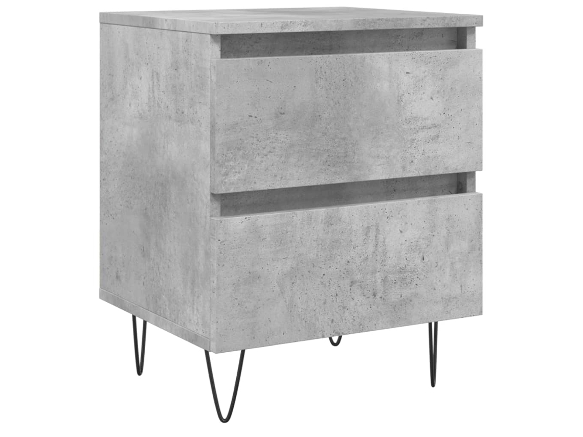 Bedside Cabinet, Bedside Cabinets Vidaxl Cinzeto Madeira Processada (n/a)
