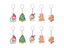 50 Enfeites De Papai Noel De Natal, Chaveiros Personalizados, Presente De Lembrança De Natal. Olysi Shop