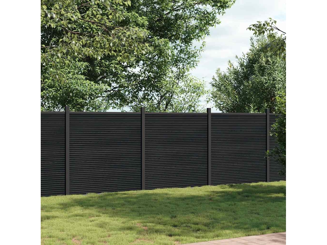 Vidaxl Painel De Vedação 526x186 Cm Wpc Cinzento