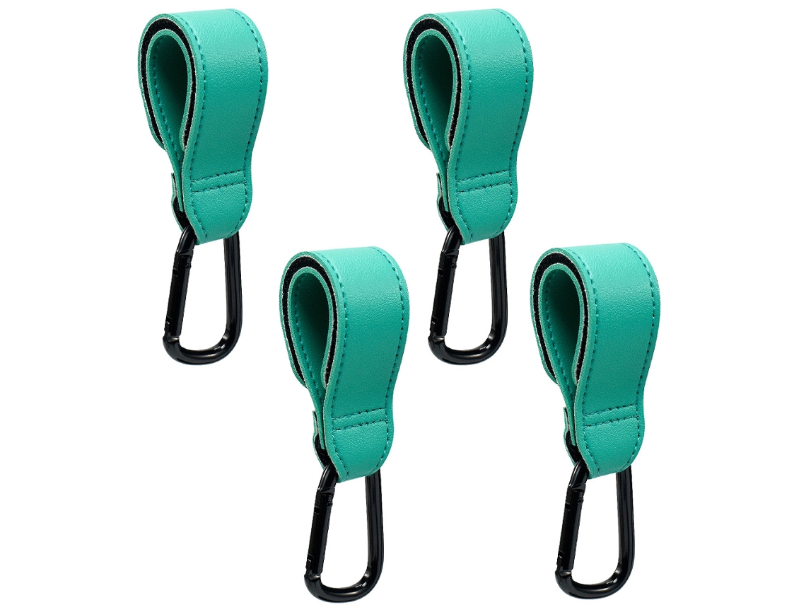 Gancho para Carrinho de Bebê para Bolsas e Sacolas, 4 Peças, Verde AQUAFORGE