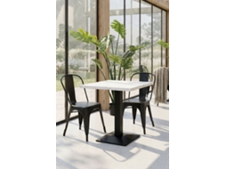 Mesa Kuat Black 70 Cm - Mármore