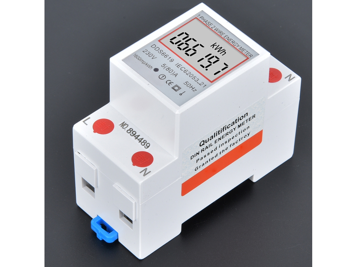 Medidor De Energia Elétrica Monofásico Multifuncional Dds6619-007, 2p, 230v