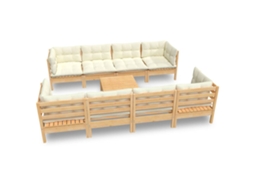 Garden Lounge Set, Garden Lounge Sets Vidaxl Creme Madeira De Pinho (n/a)