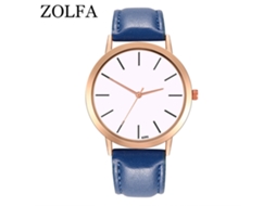 Relógio de Pulso Feminino Masculino de Quartzo com Mostrador Redondo Elegante (azul Royal)