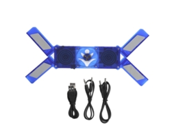 2026zentro-base De Resfriamento Para Notebook Com 2 Ventiladores Led Plegável Usb Portátil Dr-2009