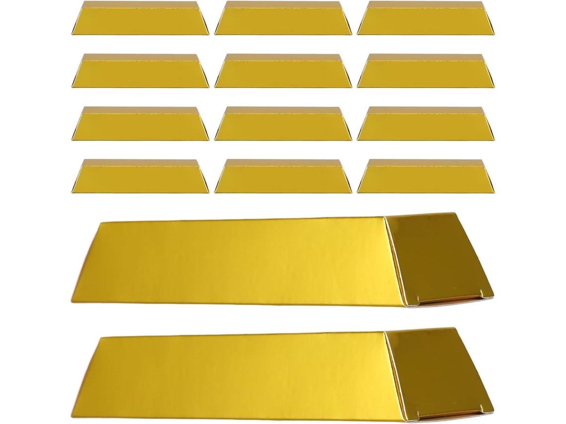 Eringogo 24-caixas Dobráveis Com Design Em Bloco Dourado, Caixa Funcional E Versátil Para Doces, Presentes E Festas
