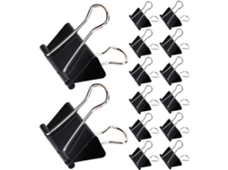 Conjunto de 60 clipes metálicos para documentos e faturas.