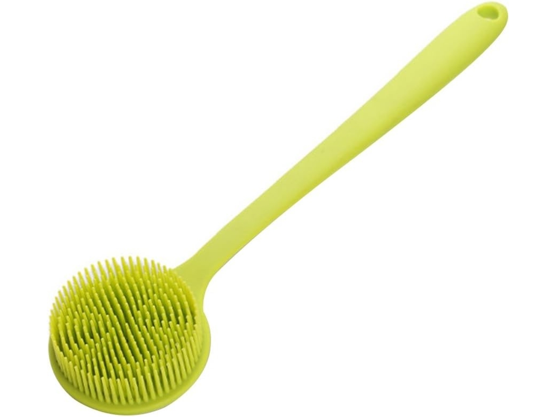 Lurelia Acessório De Duche Com Escova De Silicone Para Banho, Cabo Longo, Pega Ergonómica E Massagem Suave, Rotina Spa Suave
