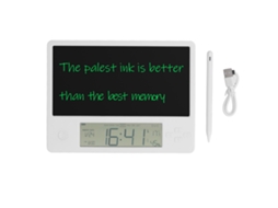 Primerox calendário Eletrônico com Bloco de Notas Lcd Quadro de Escrita Digital Relógio Data para Casa e Escritório