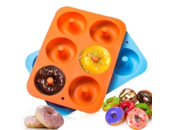 Juego De 2 Moldes De Silicona Para Donas