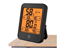 Termômetro De Temperatura E Umidade Digital Para Interior, Monitor De Umidade Com Precisão, Portátil E Fácil De Usar