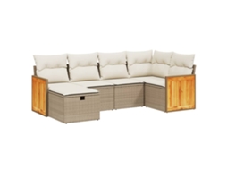 Garden Sofa Set, Garden Sofa Sets Vidaxl Bege Rattan / Vime (n/a)
