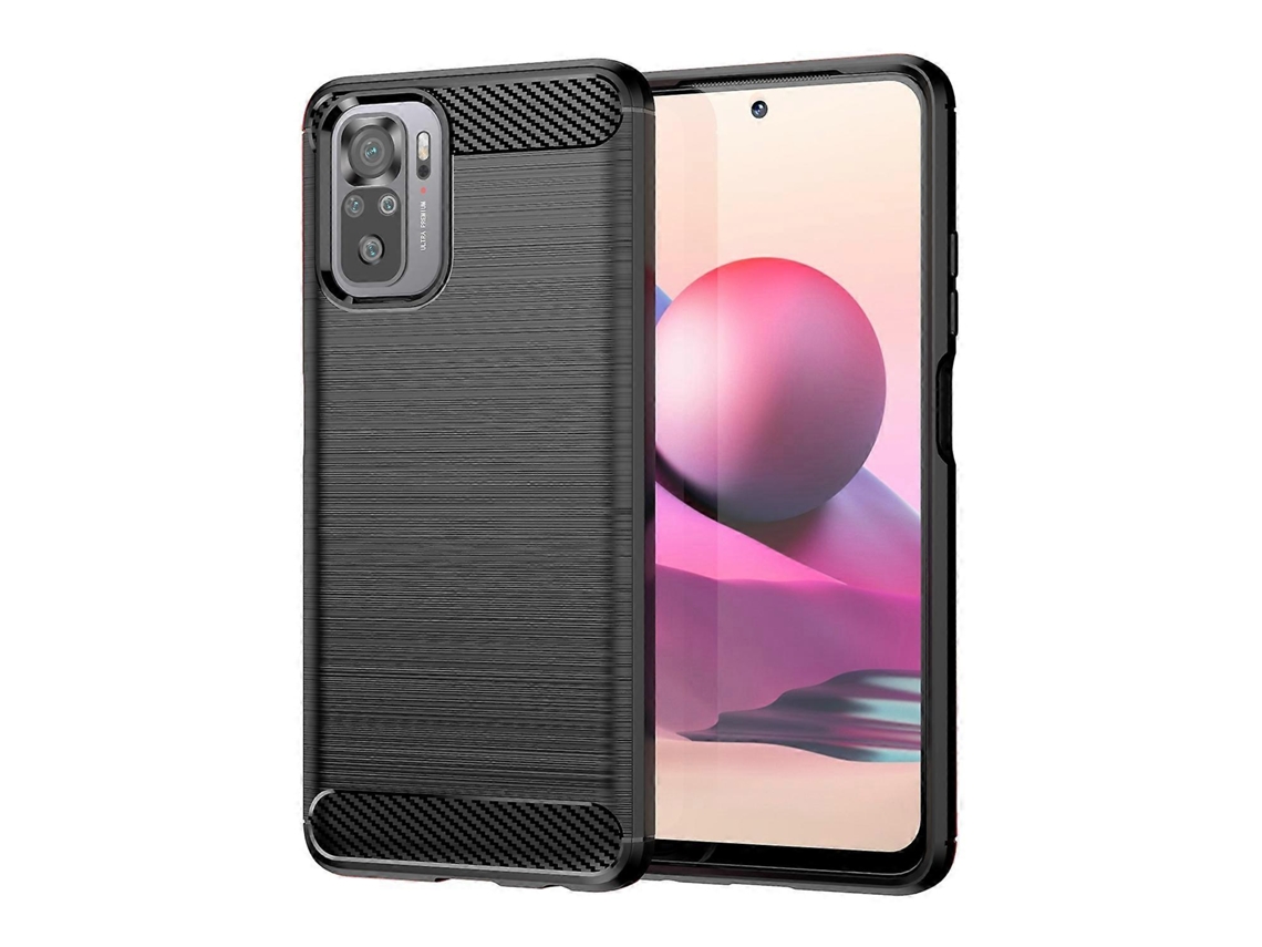 Capa De Celular Xiaomi Redmi Note 11se 4g Em Tpu Resistente A Impactos Com Textura Escovada De Fibra De Carbono.